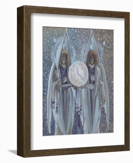 Angels Supporting a Dial Which Indicates the Hours of the Different Scenes of the Passion for 'The-James Jacques Joseph Tissot-Framed Giclee Print