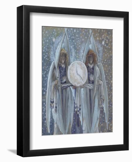 Angels Supporting a Dial Which Indicates the Hours of the Different Scenes of the Passion for 'The-James Jacques Joseph Tissot-Framed Giclee Print