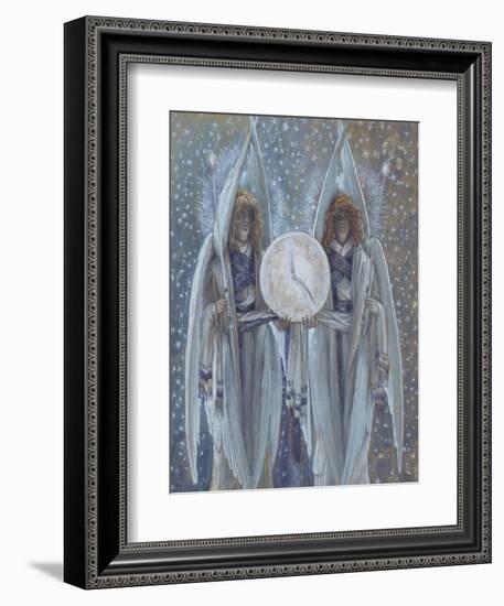 Angels Supporting a Dial Which Indicates the Hours of the Different Scenes of the Passion for 'The-James Jacques Joseph Tissot-Framed Giclee Print