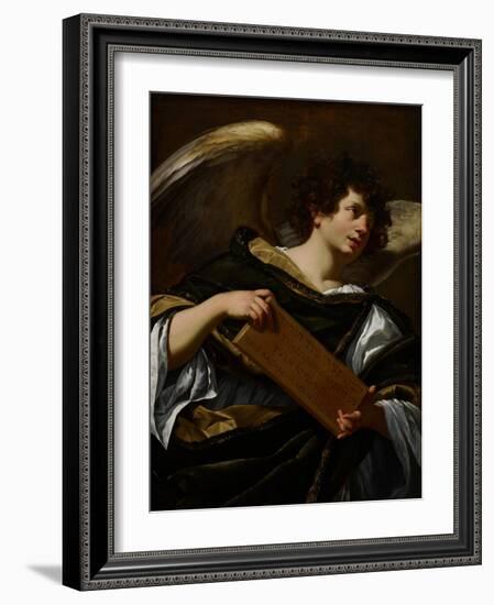 Angels with Attributes of the Passion, the Superscription from the Cross, C.1624-Simon Vouet-Framed Giclee Print