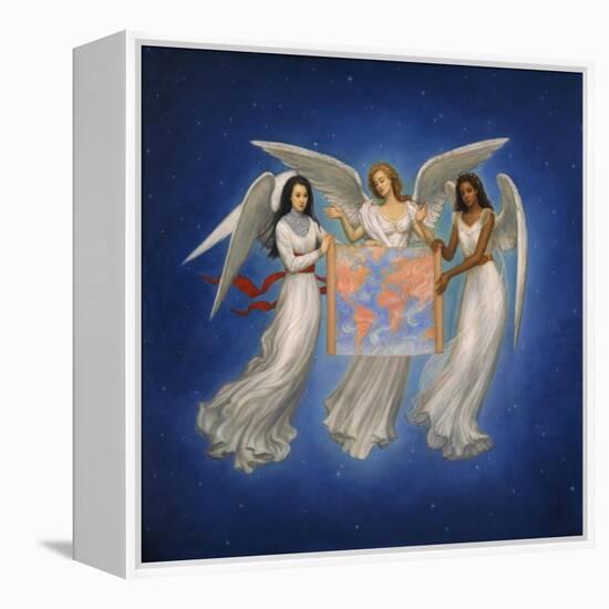 Angels with map-Edgar Jerins-Framed Premier Image Canvas