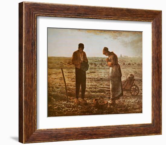 Angelus-Jean-François Millet-Framed Art Print