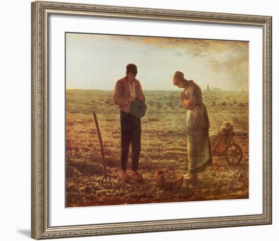 Angelus-Jean-François Millet-Framed Art Print