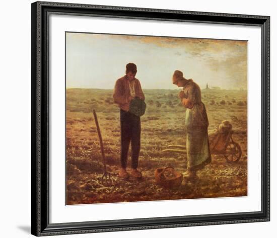 Angelus-Jean-François Millet-Framed Art Print