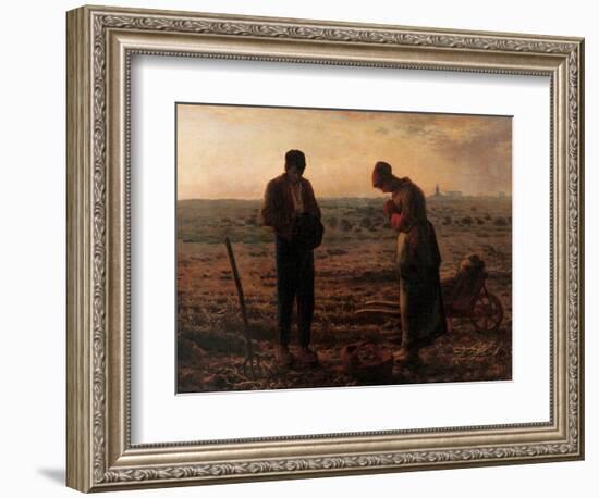 Angelus-Jean-François Millet-Framed Art Print