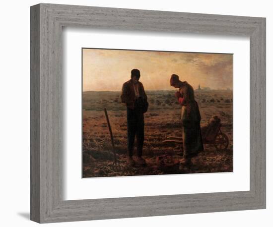 Angelus-Jean-François Millet-Framed Art Print