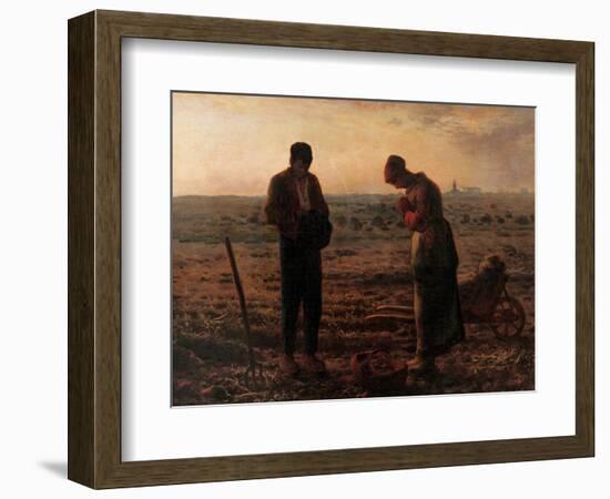 Angelus-Jean-François Millet-Framed Art Print