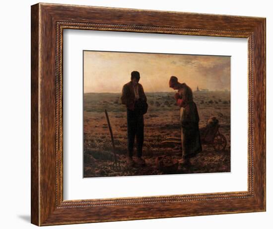 Angelus-Jean-François Millet-Framed Art Print