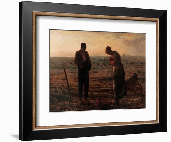 Angelus-Jean-François Millet-Framed Art Print