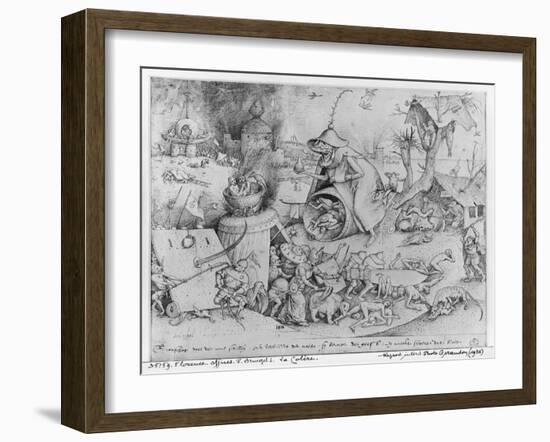 Anger, 1557-Pieter Bruegel the Elder-Framed Giclee Print