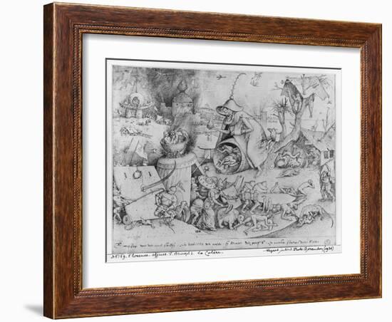 Anger, 1557-Pieter Bruegel the Elder-Framed Giclee Print