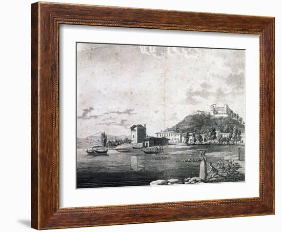 Angera on Lake Maggiore (Lombardy), by Caroline Lose, Italy, 19th Century-null-Framed Giclee Print