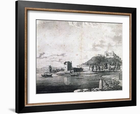 Angera on Lake Maggiore (Lombardy), by Caroline Lose, Italy, 19th Century-null-Framed Giclee Print