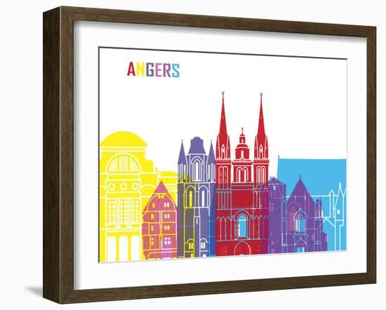 Angers Skyline Pop-paulrommer-Framed Art Print