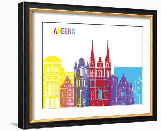 Angers Skyline Pop-paulrommer-Framed Art Print