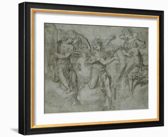 Anges musiciens-Andrea Lilio-Framed Giclee Print