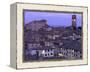 Anghiari at twilight, Vitaleta, Tuscany, Italy-Roland Gerth-Framed Premier Image Canvas