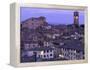 Anghiari at twilight, Vitaleta, Tuscany, Italy-Roland Gerth-Framed Premier Image Canvas