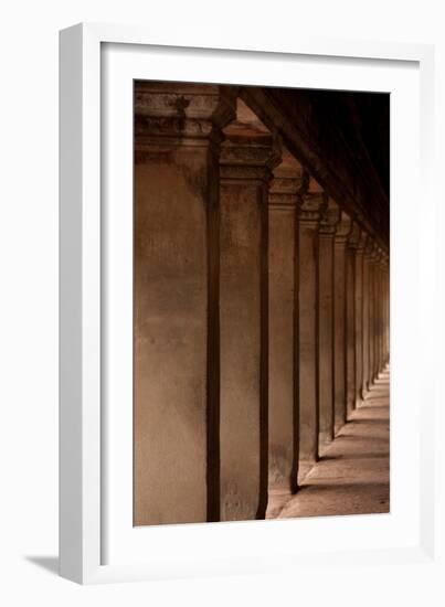 Angkor Wat Columns-Erin Berzel-Framed Photographic Print