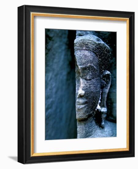 Angkor Wat Face, Cambodia-Charles Glover-Framed Giclee Print