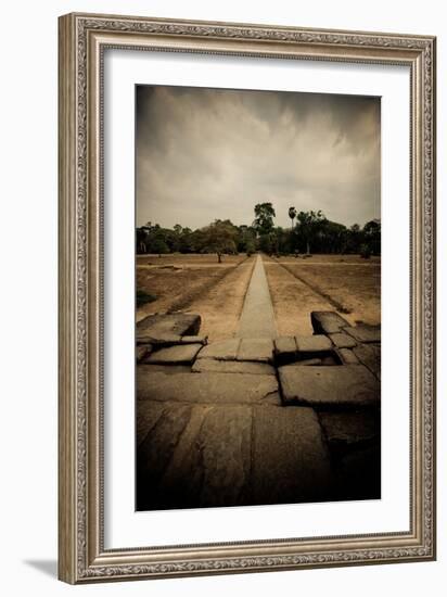 Angkor Wat Pathway-Erin Berzel-Framed Photographic Print