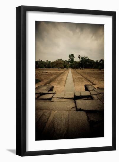 Angkor Wat Pathway-Erin Berzel-Framed Photographic Print