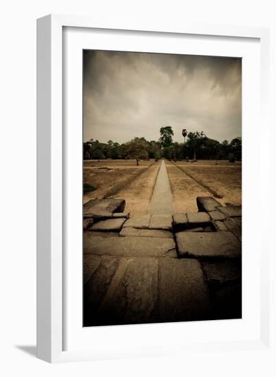 Angkor Wat Pathway-Erin Berzel-Framed Photographic Print
