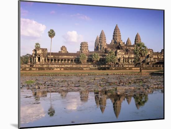 Angkor Wat Reflected in the Lake, Unesco World Heritage Site, Angkor, Siem Reap Province, Cambodia-Gavin Hellier-Mounted Photographic Print