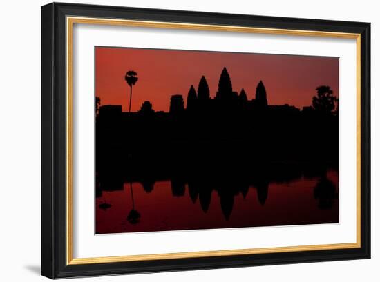 Angkor Wat Sunrise II-Erin Berzel-Framed Photographic Print