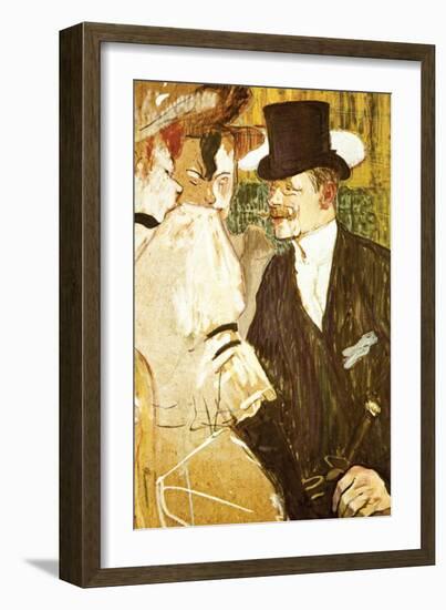 Anglais at Moulin Rouge-Henri de Toulouse-Lautrec-Framed Art Print