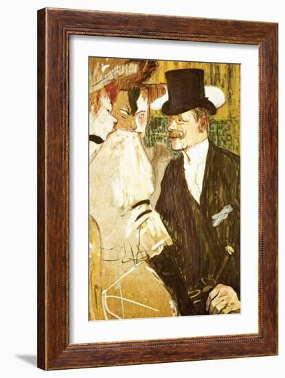 Anglais at Moulin Rouge-Henri de Toulouse-Lautrec-Framed Art Print