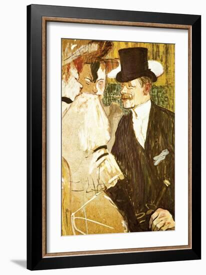 Anglais at Moulin Rouge-Henri de Toulouse-Lautrec-Framed Art Print