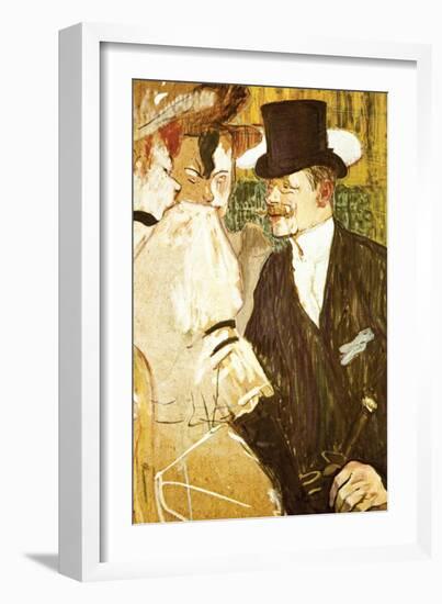 Anglais at Moulin Rouge-Henri de Toulouse-Lautrec-Framed Art Print