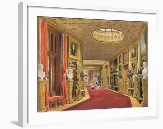 Angle of the East Corridor, Windsor Castle, from 'Windsor and its Surrounding Scenery', 1838-James Baker Pyne-Framed Giclee Print