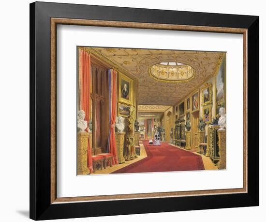 Angle of the East Corridor, Windsor Castle, from 'Windsor and its Surrounding Scenery', 1838-James Baker Pyne-Framed Giclee Print