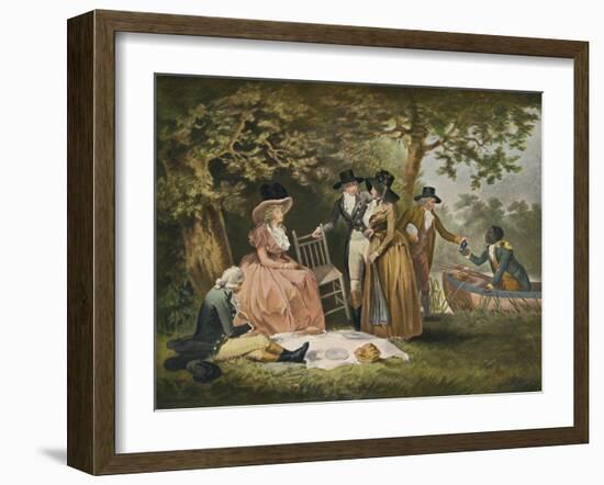 Anglers' Repast, 1789, (1902)-William Ward-Framed Giclee Print