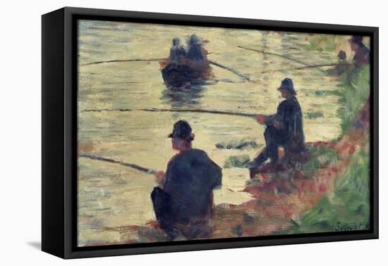 Anglers, Study for "La Grande Jatte", 1883-Georges Seurat-Framed Premier Image Canvas