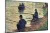 Anglers, Study for "La Grande Jatte", 1883-Georges Seurat-Mounted Giclee Print