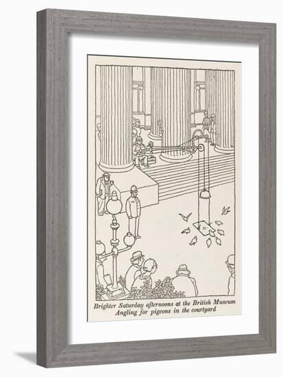 Angling for Pigeons-William Heath Robinson-Framed Art Print