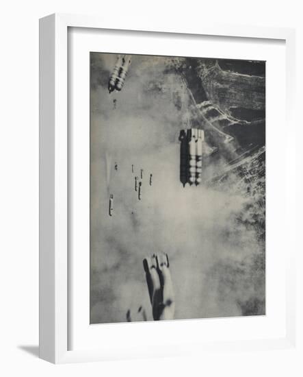 Anglo-American Incendiary Bombs Fall on Hamburg, 1942-45-null-Framed Giclee Print