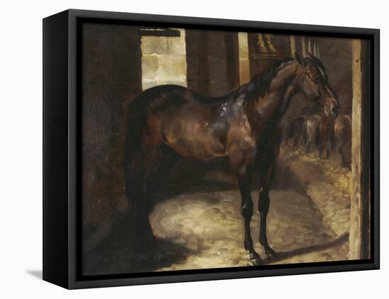Anglo-Arabian Stallion in the Imperial Stables at Versailles-Théodore Géricault-Framed Premier Image Canvas