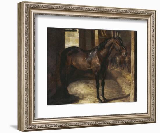 Anglo-Arabian Stallion in the Imperial Stables at Versailles-Théodore Géricault-Framed Giclee Print