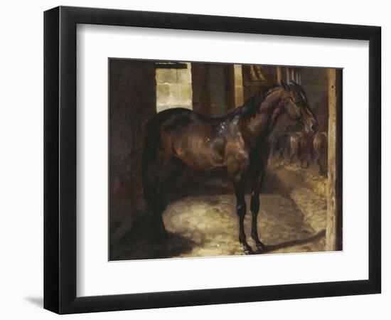 Anglo-Arabian Stallion in the Imperial Stables at Versailles-Théodore Géricault-Framed Giclee Print