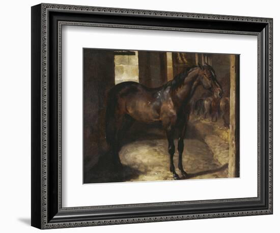 Anglo-Arabian Stallion in the Imperial Stables at Versailles-Théodore Géricault-Framed Giclee Print