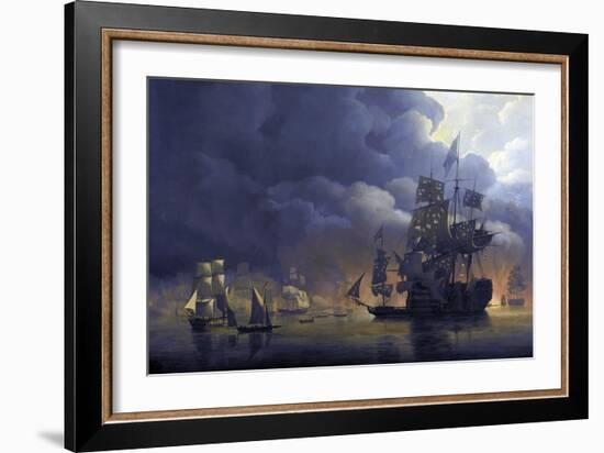 Anglo-Dutch Fleet under Lord Exmouth-Nicolaas Baur-Framed Art Print