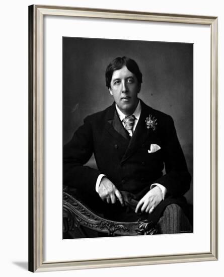 Anglo Irish Author Oscar Wilde in the Year That "Lady Windermere's Fan" Premiered-null-Framed Premium Photographic Print