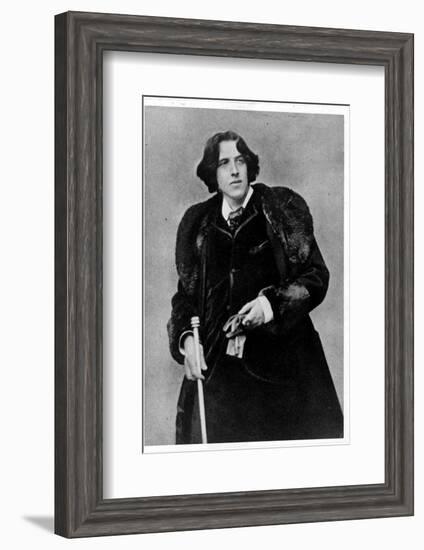 Anglo Irish Playwright Oscar Wilde at the Time of His Lecture Tour in America-null-Framed Photographic Print