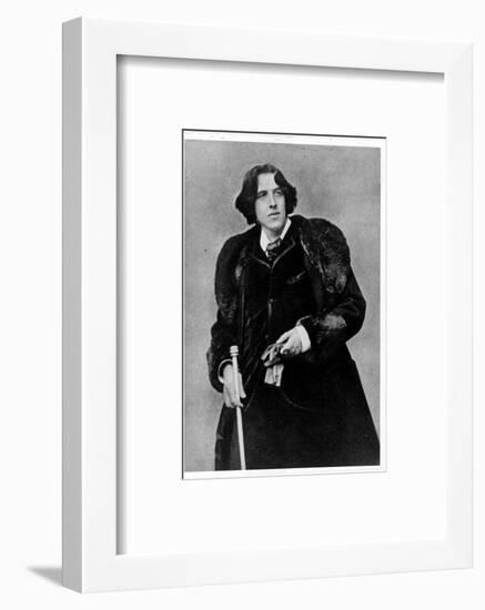 Anglo Irish Playwright Oscar Wilde at the Time of His Lecture Tour in America-null-Framed Photographic Print