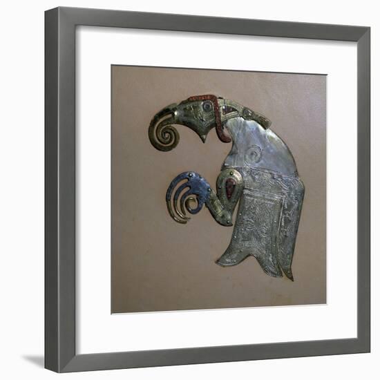 Anglo-Saxon bird ornament from the Sutton-Hoo ship burial. Artist: Unknown-Unknown-Framed Giclee Print