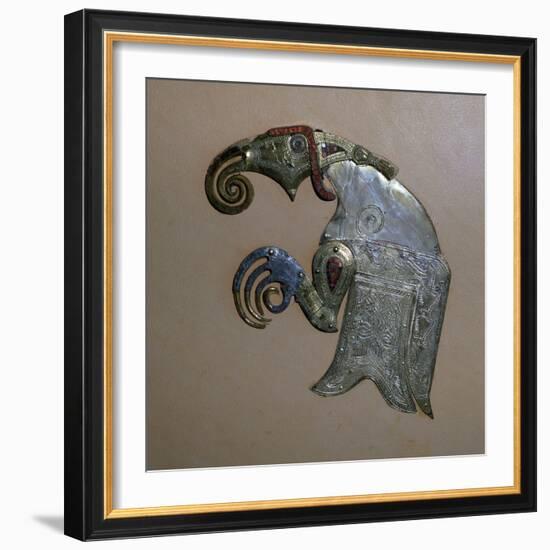 Anglo-Saxon bird ornament from the Sutton-Hoo ship burial. Artist: Unknown-Unknown-Framed Giclee Print